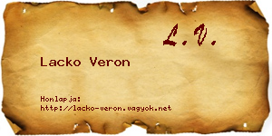 Lacko Veron névjegykártya